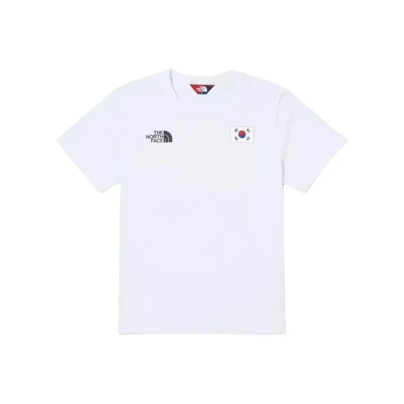 THE NORTH FACE South Korean Team Uniform For The Olympics Series. SS24 T Shirt Unisex White-0