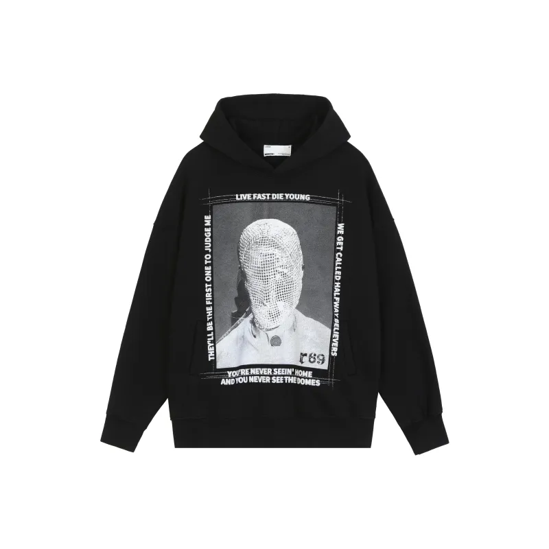 R69 Hooded Loose Fit Sweatshirt Unisex-3