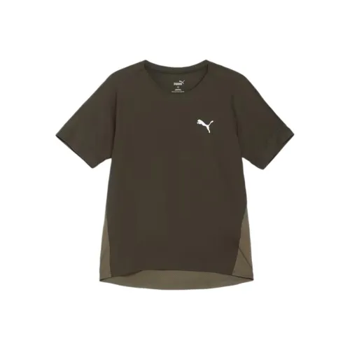 PUMA T Shirts Unisex Dark Olive