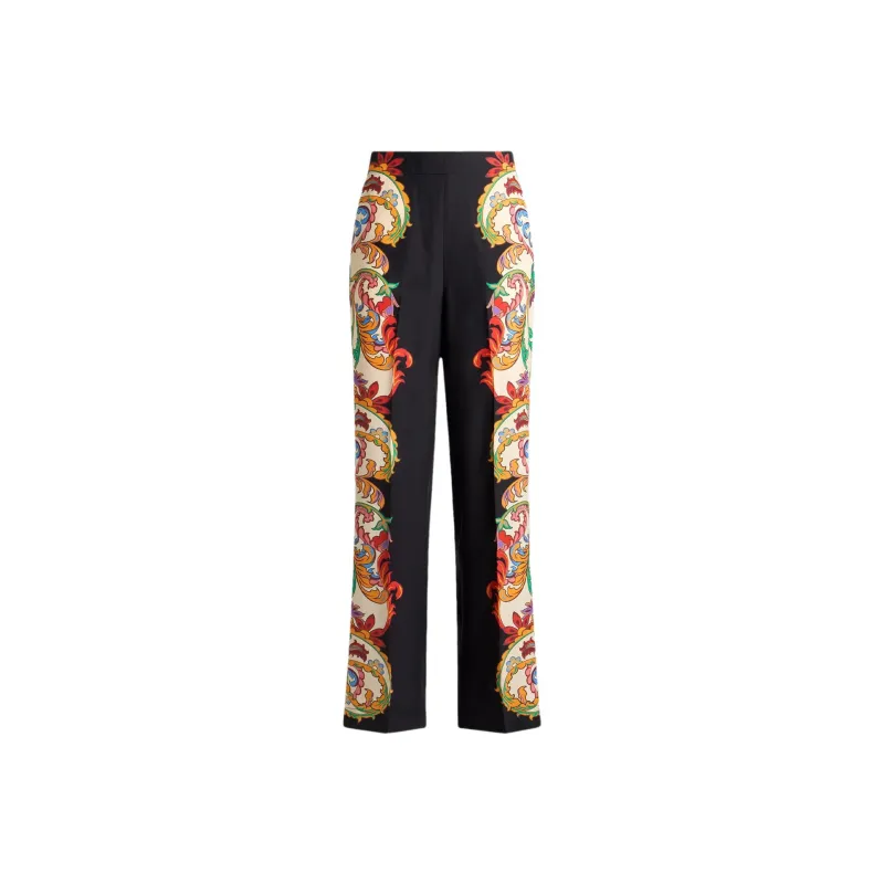 ETRO Bandana Bouquet Printed Straight Leg Trousers-1