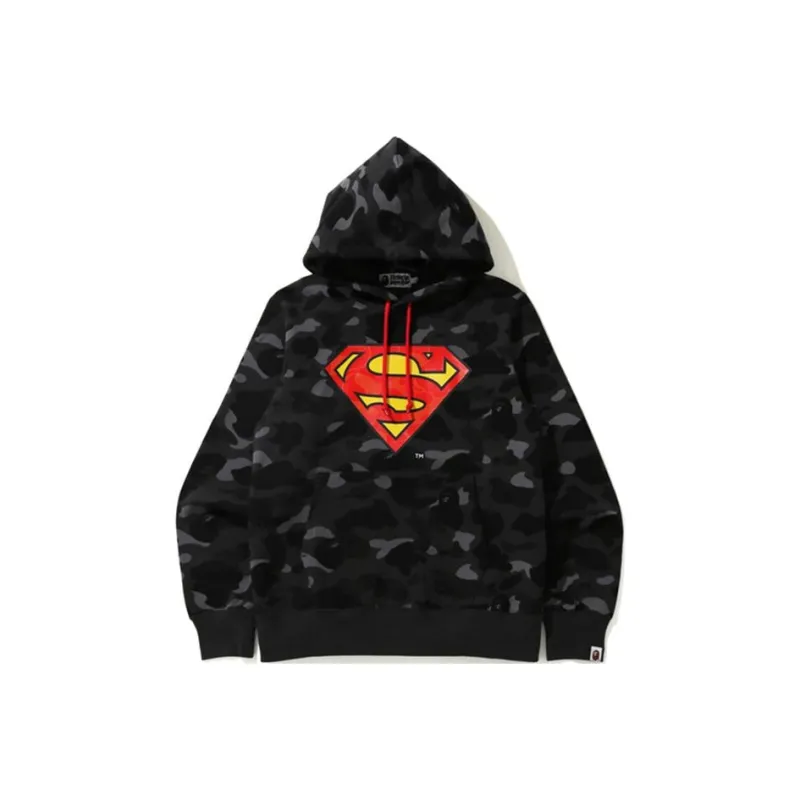 Bape X Dc Superman Camo Pullover Hoodie-2