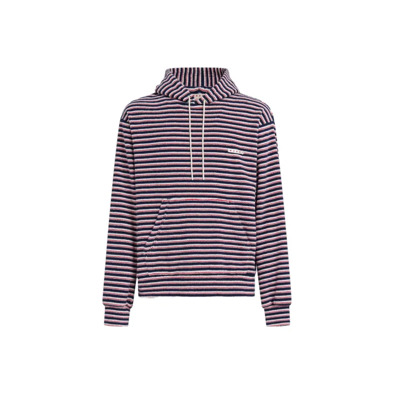 MARNI Layered Striped Drawstring Hoodie-0