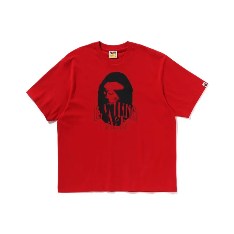 A BATHING APE Spray Print Logo Relaxed Fit Tee-4