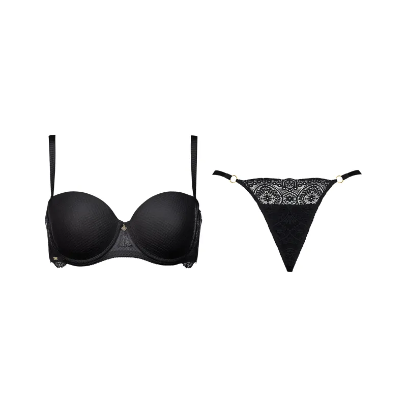 Selmark Underwear Set Women's Gift Box Set Black-1