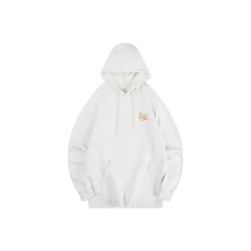 QIAODAN Sweatshirt Men's White Linen Gray Heather Yarn