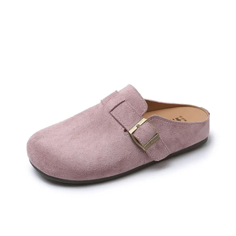 GESHE Rubber Sole Abrasion Resistant Slip Resistant Wrap toe Slippers Women's-8