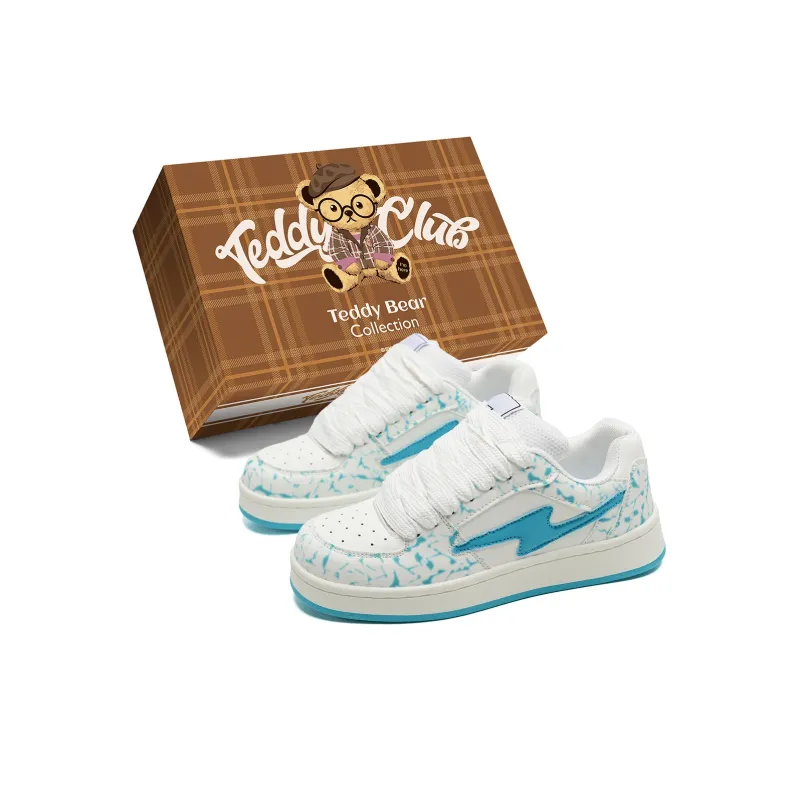Teddy Bear Collection Coverage Anti Slip And Wear Resistant Low Top Skateboard Shoes Unisex-6