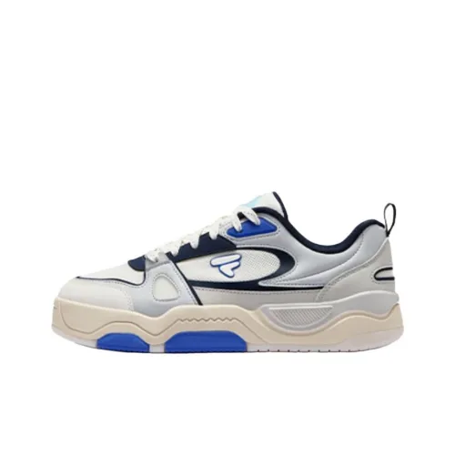 FILA FUSION BANK III Anti Slip Wear Resistant Low Top Skateboard Shoes Men's White Gray