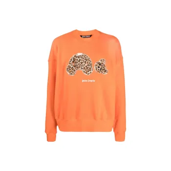 PALM ANGELS Leopard Teddy Sweatshirt
