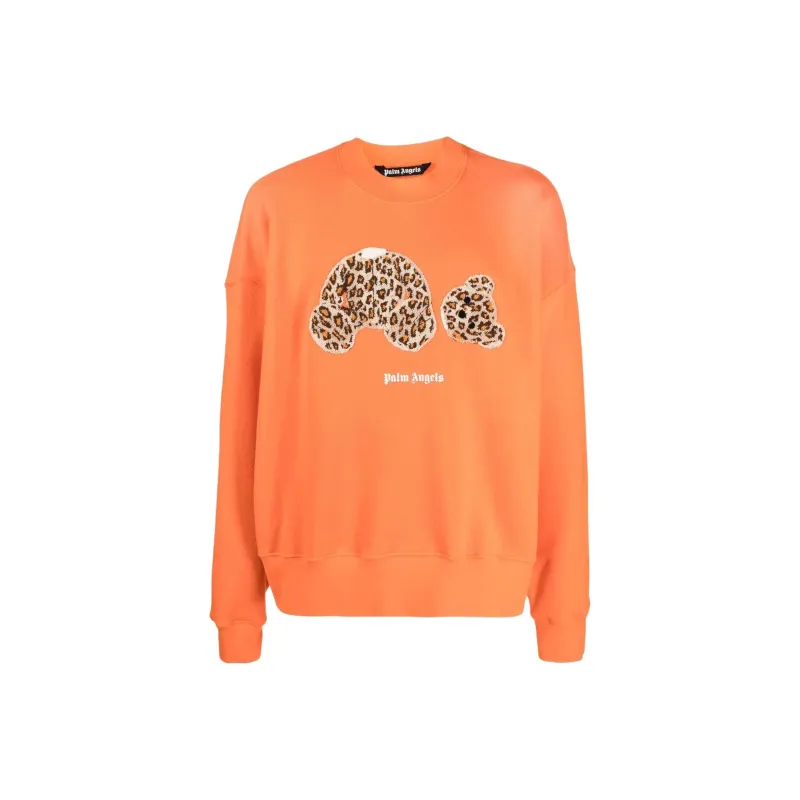 PALM ANGELS Leopard Teddy Sweatshirt-0