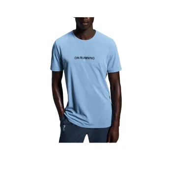 On Run T Shirt Men's Light Gray Blue