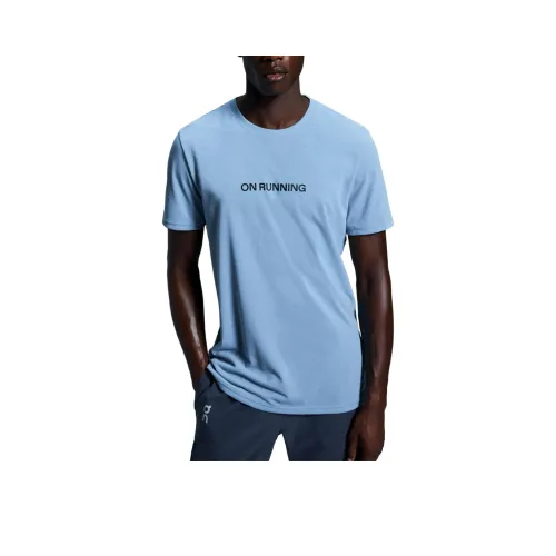 On Run T Shirt Men's Light Gray Blue