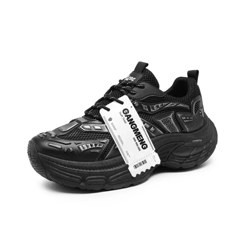 Hong Kong Meng Anti Slip And Wear Resistant Height Increasing Low Top Chunky Sneakers Men's-2