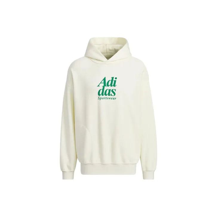 Adidas Sportwear Collection Reversible Hoodie Sweatshirt Unisex Ecru-0