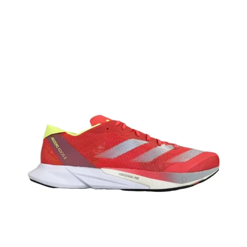 Adidas Adizero Adios 8 Anti Slip Wear Resistant Low Top Running Shoes Men's Red-1
