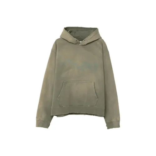 Mihara Yasuhiro Destroyed Printed Hoodie Sweatshirt Men's Green