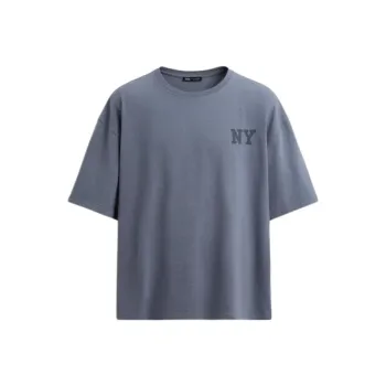 ZARA T Shirts Men Dark Purple