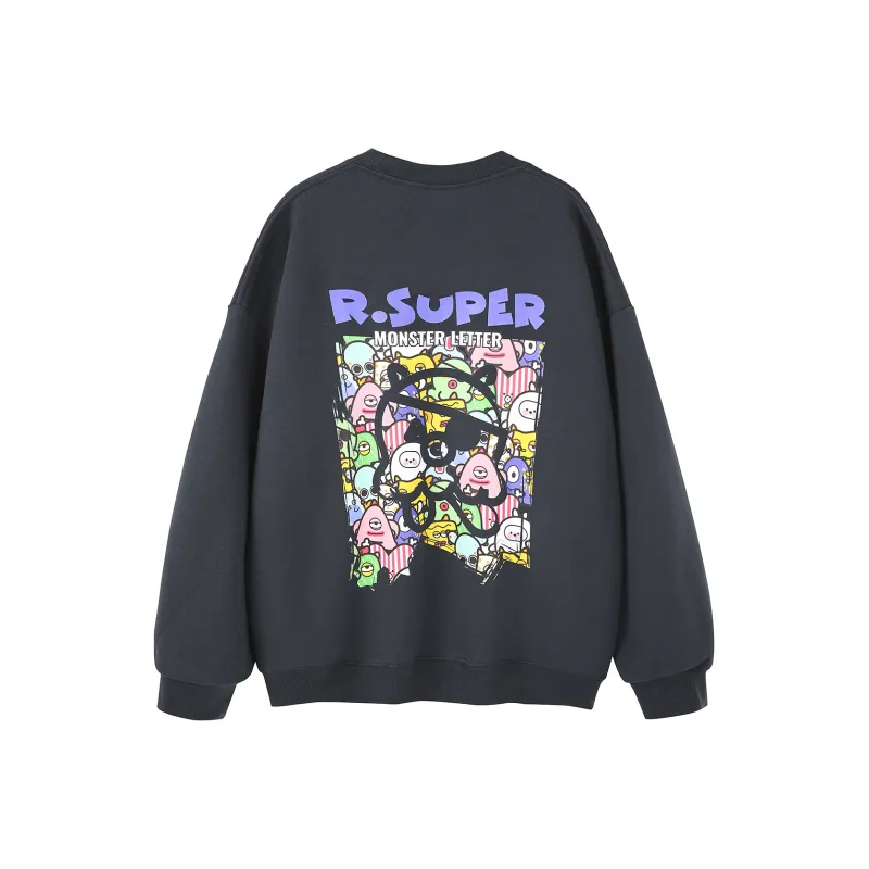 R.super X Monster Letter Co branded Series Sweatshirts Unisex-17