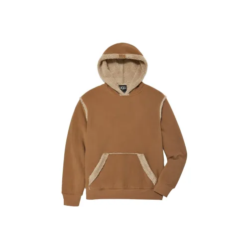 UGG Evren Bonded Fleece Hoodie Sweatshirt Men's Brown