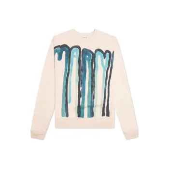 MARNI Dripping Logo Crewneck