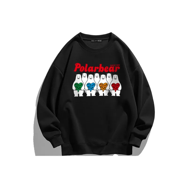 POLAR BEAR Sweatshirt Unisex Burgundy-3