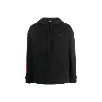 RAF SIMONS Logo Embroidered Drawstring Hoodie