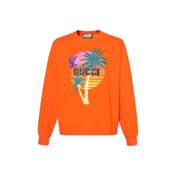 GUCCI Love Parade Printed Cotton Sweatshirt