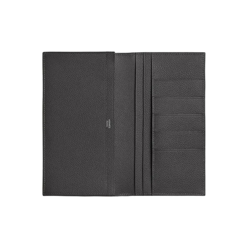 HERMES MC² Fleming Evercolor Calfskin Wallet Men's 85 Ardoise Slate Gray-1