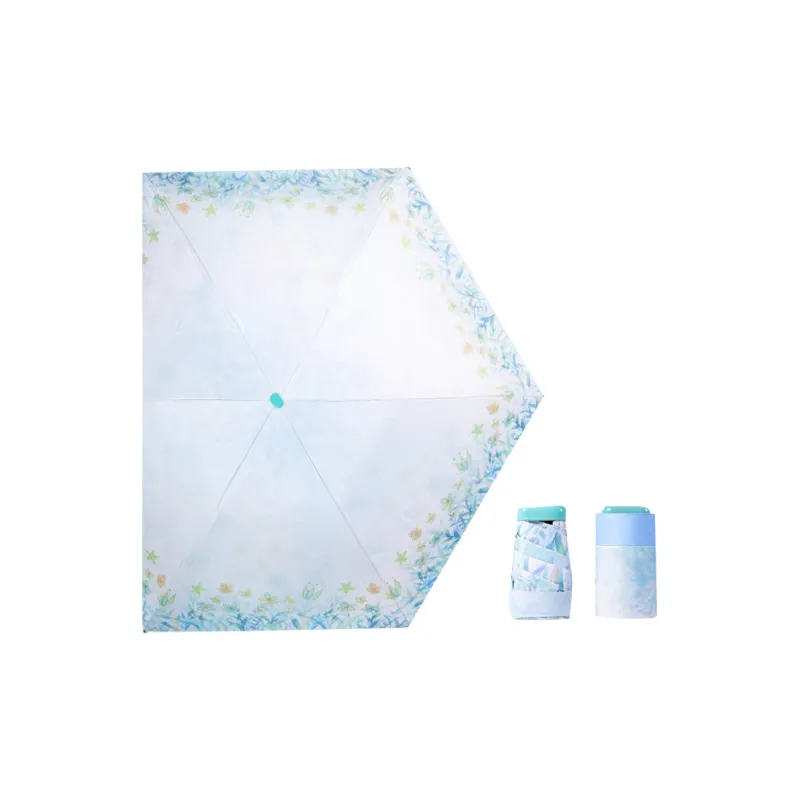 Lancitu Sunny And Rainy Dual Use Foldable Sun Umbrella With Sun Protection Extra Mini Colored Rubber Umbrella-6