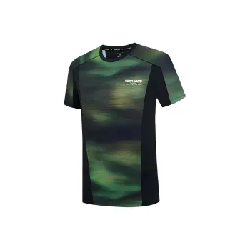 NORTHLAND PROFESSIONAL T Shirt Men's Pure Black Aurora Print