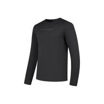 QIAODAN Early Autumn Long Sleeved T Shirt Men's Black