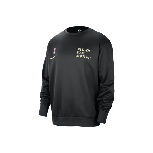 nike Rose Milwaukee Bucks Spotlight Men's nike Rose Dri FIT Nba Crew Neck Sweatshirt