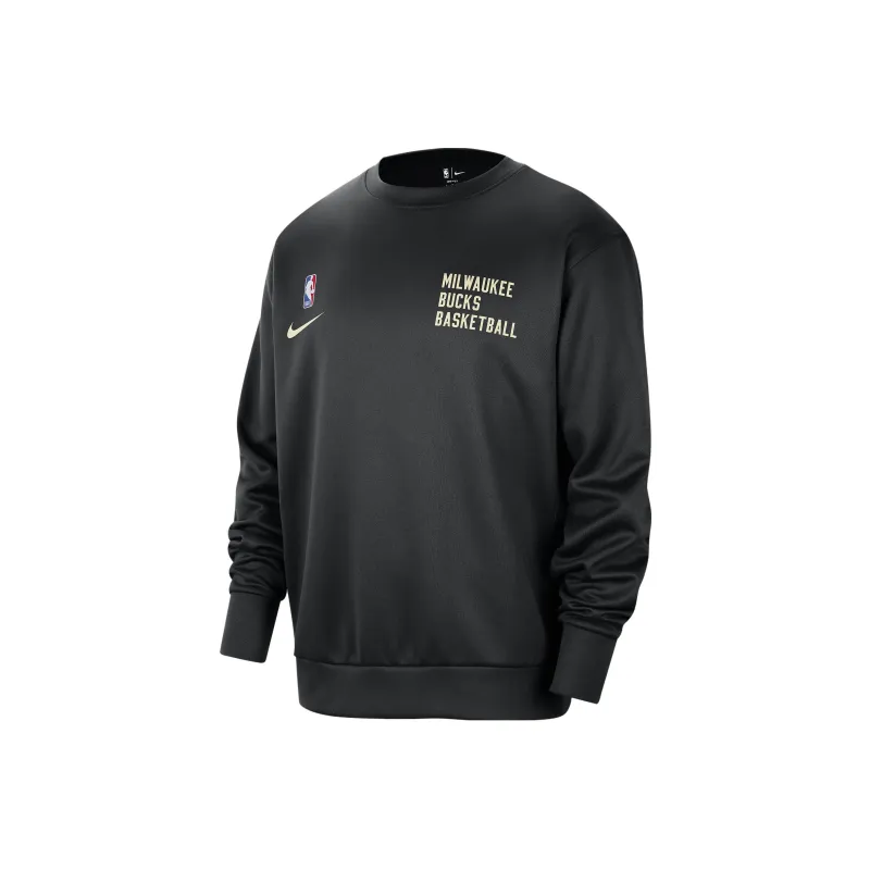 Nike Milwaukee Bucks Spotlight Men's Nike Dri FIT Nba Crew Neck Sweatshirt-0