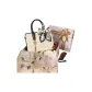 Luxury Beige Blue Bag+Begonia Silk Scarf+Sandalwood Wooden Comb+Massage Comb
