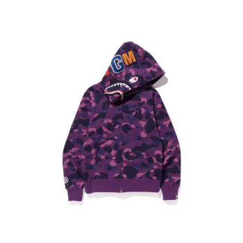 A BATHING APE Camo Shark Full Zip Hoodie