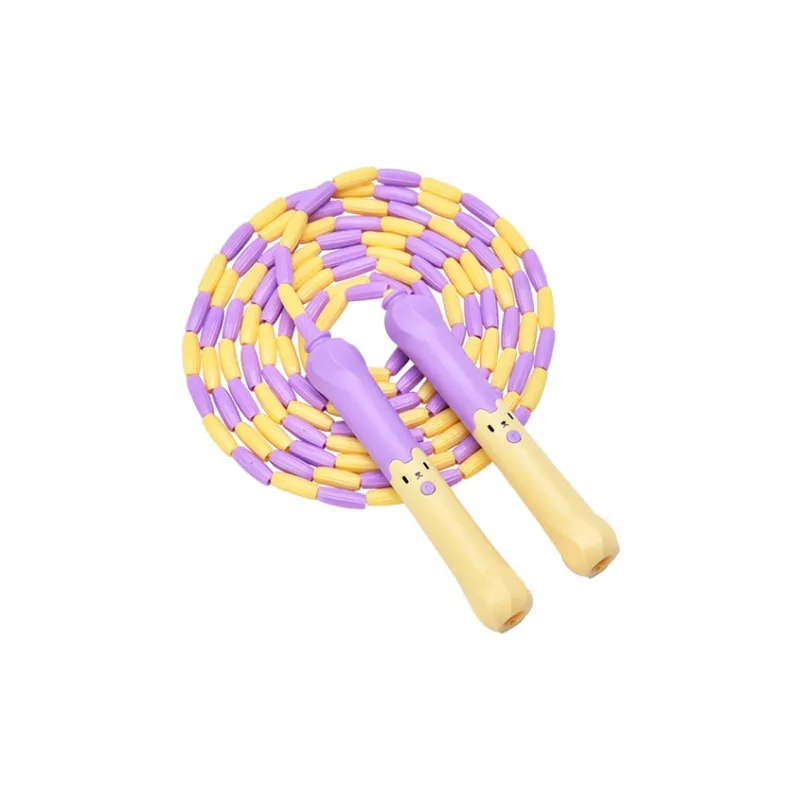 Skechers Student Supply Non Countable Jump Ropes Exam Cotton Cord ABS Controller 2.6m Yellow Purple-1
