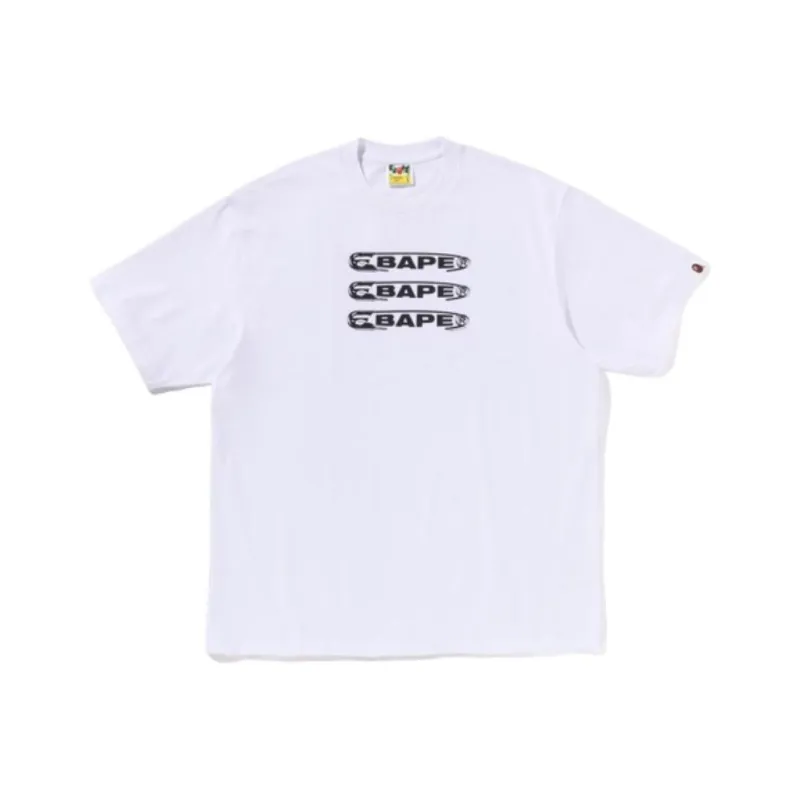 A BATHING APE Pin Logo Relaxed Fit Tee-0