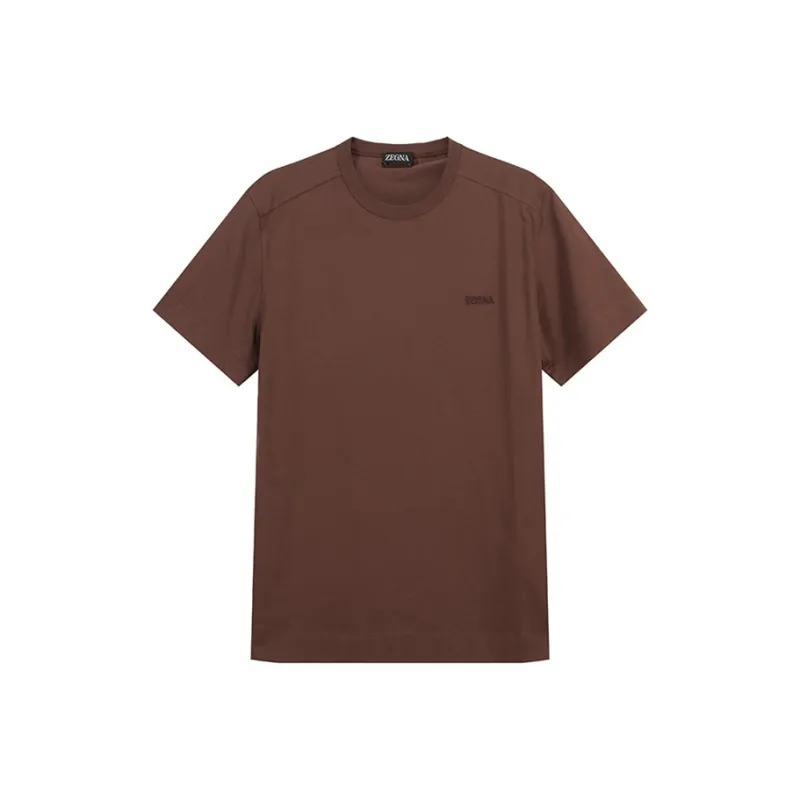 Ermenegildo Zegna Logo embroidered T shirt-0