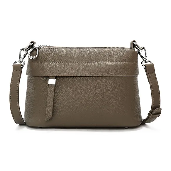Old Man's Head Top Grain Cow Leather Shoulder Bag Women's Multicolor-16
