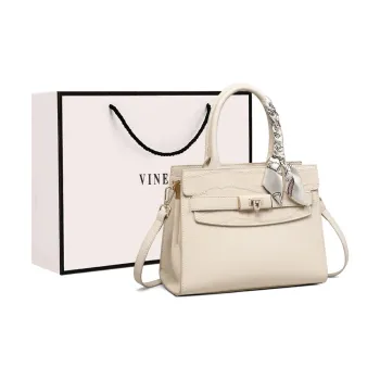 VINEY Cow Leather Handbags Shoulder Bag Crossbody Bag Regular Women's Ecru
