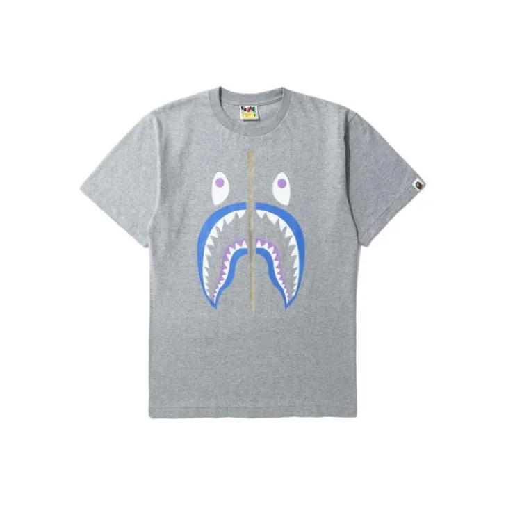 Bape Colors Gold Zip Shark Tee SS19-12