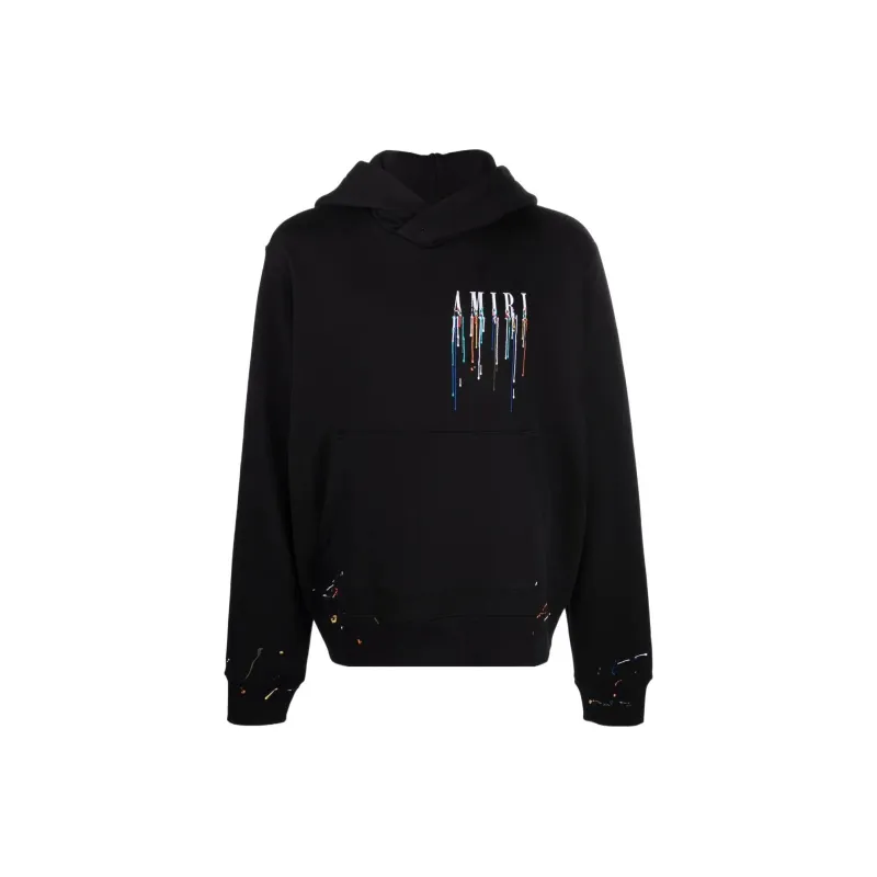 AMIRI Embroidered Paint Drip Core Logo Hoodie-0