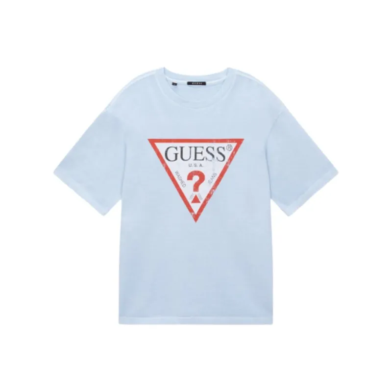 GUESS T Shirts Men Light Blue-0