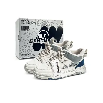 Hong Kong Meng Slip Resistant Breathable Height Increasing Mid Top Skateboard Shoes Men's