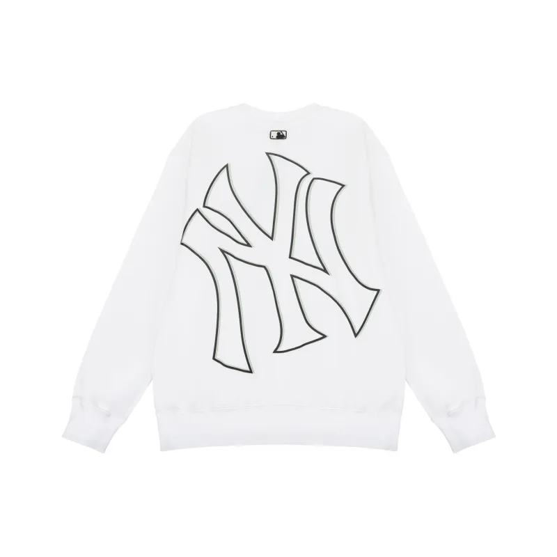 MLB New York Yankees Sweatshirts Unisex Ecru-0