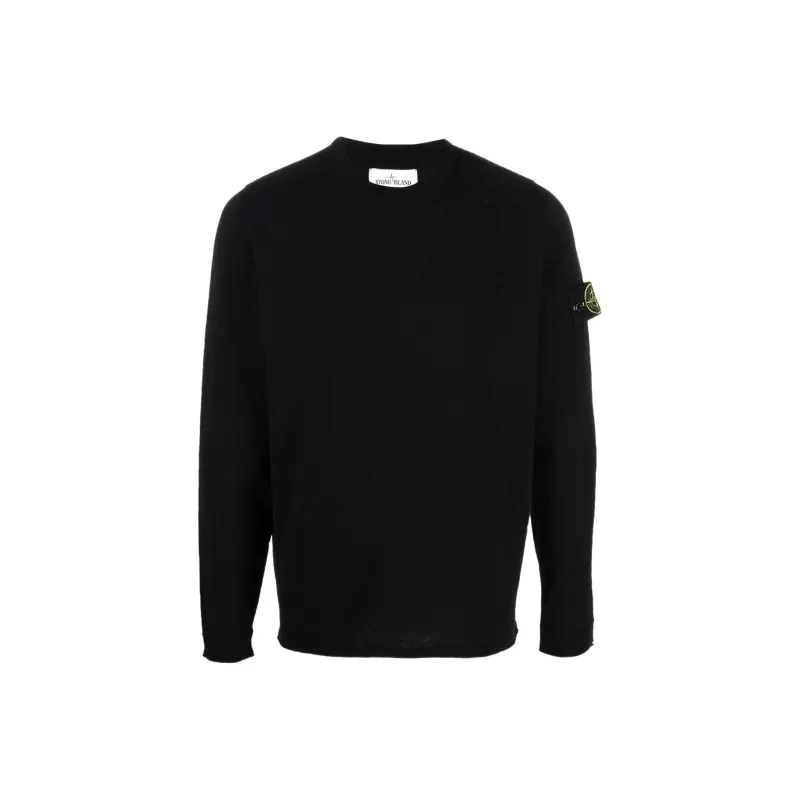 STONE ISLAND Logo patch Crew Neck Jumper-0
