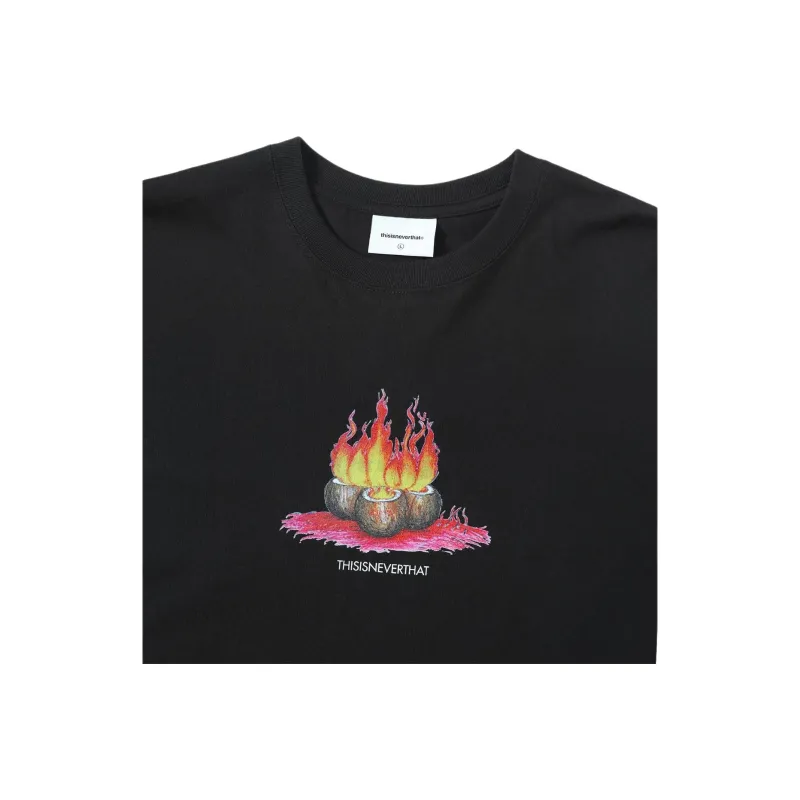 Thisisneverthat SS24 Burning Palm Tree L/S Tee T Shirt Unisex Black-4
