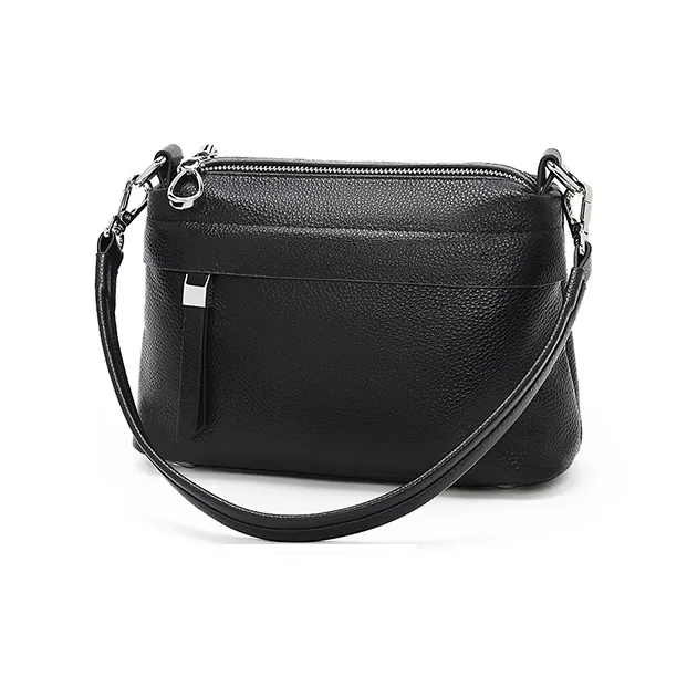 Old Man's Head Top Grain Cow Leather Shoulder Bag Women's Multicolor-3