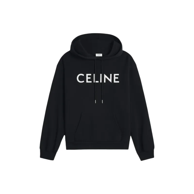 CELINE Loose Hoodie In Cotton Fleece-0