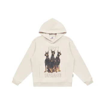 EMPTY REFERENCE Doberman Series Sweatshirt Unisex Beige